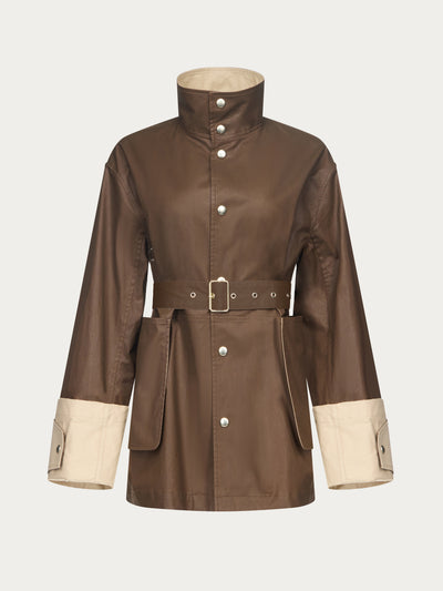 Ossou_FW26_OS24226-RC2606-0217_ASHA_SHORTMACCOAT_TOBACCORYE_GHOST