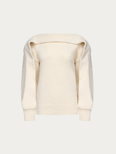 OS32171-KW2609-0106-Umber-Sweater-in-Buff-GHOST
