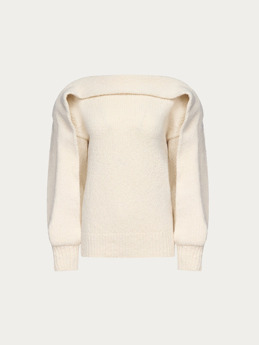 OS32171-KW2609-0106-Umber-Sweater-in-Buff-GHOST