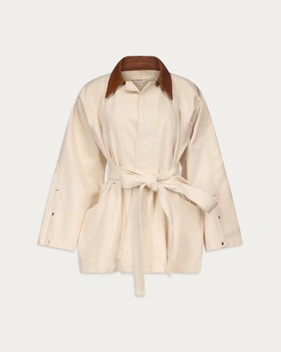 Sweep Jacket in Buff Wash