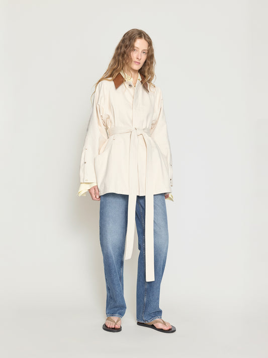 Sweep Jacket in Buff Wash