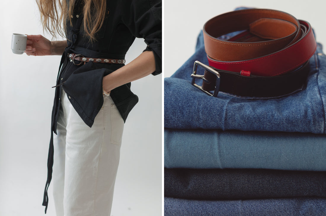 Katelyn wears the Rider Jeans In Milk
